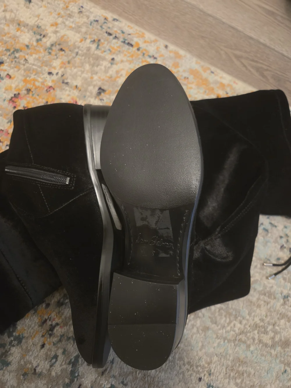 Sam Edelman Black Over-the-Knee Velvet Boots. New without tags.